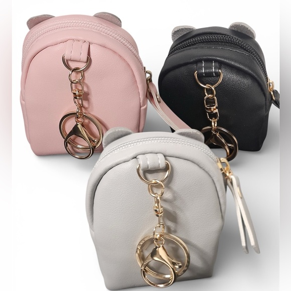 Owl Mini Backpack Coin Purse Keychain Bag Charm - Picture 11 of 13